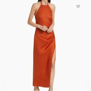 NWT Reformation Sadey Linen Halter Dress Size 6